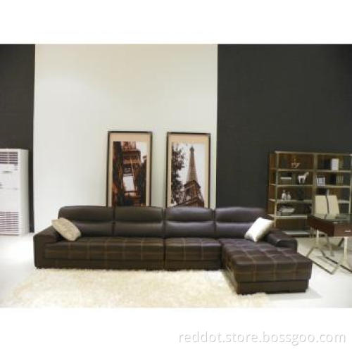 Stylish L Shape Leather Sofa Suite, Living Room Furniture